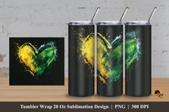 Textured Love Tumbler Wrap Sublimation Design 3 Product Image 1