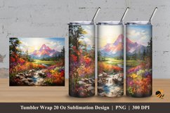 Rainbow Charm Tumbler Wrap Sublimation Design 3 Product Image 1