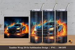 Cool Car Effect Tumbler Wrap Sublimation Design 3 Product Image 1