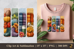 Vertical Fall Season DTF Sublimation Clipart Design 3 Product Image 1