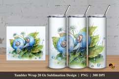 Blue Snail Tumbler Wrap Sublimation Design 3 Product Image 1