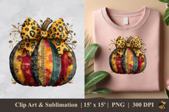 Abstract Pumpkin DTF Sublimation Clipart Design 3 Product Image 1