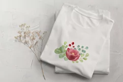 Watercolor Rose Flower Bouquets. Sublimation PNG Clipart. Product Image 5