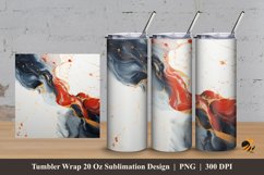 Beauty Marble Tumbler Wrap Sublimation Design 3 Product Image 1