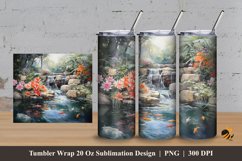 Large Ponds Tumbler Wrap Sublimation Design 3 Product Image 1