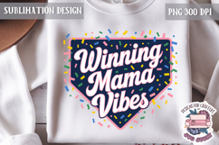 Baseball mom Sublimation design Quote Coquette Bow Sport Product Image 1