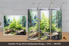 Fern In The Forest Tumbler Wrap Sublimation Design 3 Product Image 1