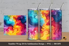 Watercolorful Art Tumbler Wrap Sublimation Design 3 Product Image 1