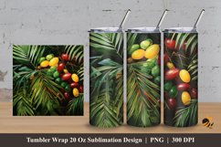 Palm Fruit Tumbler Wrap Sublimation Design 3 Product Image 1