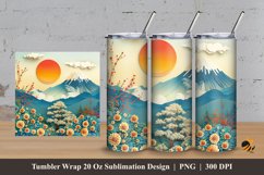 3d Beauty Nature Tumbler Wrap Sublimation Design 3 Product Image 1