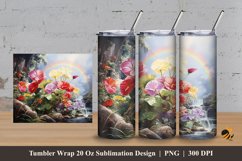 Anthurium Flowers Tumbler Wrap Sublimation Design 3 Product Image 1