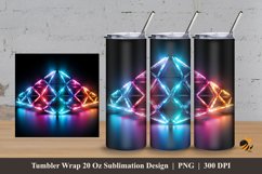 Lighting Neon Tumbler Wrap Sublimation Design 3 Product Image 1