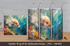 Moonfish Abstract Tumbler Wrap Sublimation Design 3 Product Image 1