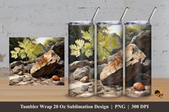 Stone Plant Tumbler Wrap Sublimation Design 3 Product Image 1