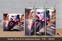 Racing Bike Tumbler Wrap Sublimation Design 3 Product Image 1