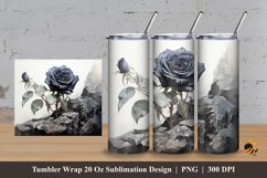 Rose Stone Tumbler Wrap Sublimation Design 3 Product Image 1