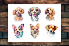 50 Watercolor Dogs | Stickers For Cricut | PNG Product Image 4