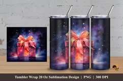 Watercolor Gift Tumbler Wrap Sublimation Design 3 Product Image 1