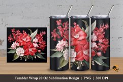 Lovely Flowers Tumbler Wrap Sublimation Design 3 Product Image 1