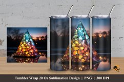 Triangles Colorful Tumbler Wrap Sublimation Design 3 Product Image 1