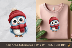 Little Owl DTF Sublimation Clipart Design 3 Product Image 1