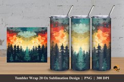 Painting Forest Tumbler Wrap Sublimation Design 3 Product Image 1