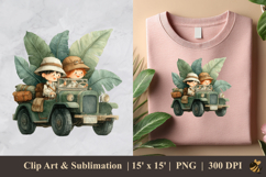 Safari Trip DTF Sublimation Clipart Design 3 Product Image 1