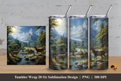 Wildlife Tumbler Wrap Sublimation Design 3 Product Image 1