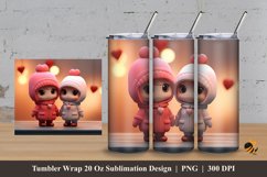 Love Duet Tumbler Wrap Sublimation Design 3 Product Image 1