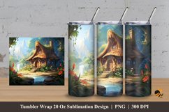 Dwarf House Tumbler Wrap Sublimation Design 3 Product Image 1