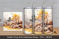 Beauty Outdoor Tumbler Wrap Sublimation Design 3 Product Image 1