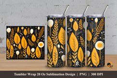 Simple Floral Tumbler Wrap Sublimation Design 3 Product Image 1