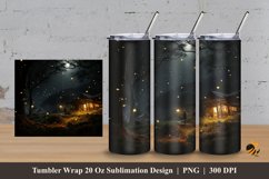 Lonely Night Tumbler Wrap Sublimation Design 3 Product Image 1