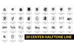 Abstract Halftone Texture Pack - 90 Vector &amp; PNG Textures Product Image 3