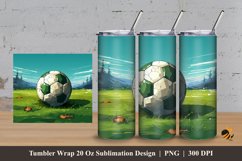Soccer Tumbler Wrap Sublimation Design 3 Product Image 1