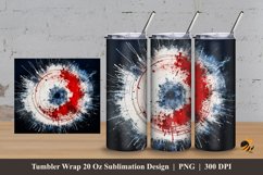 Target Effect Tumbler Wrap Sublimation Design 3 Product Image 1