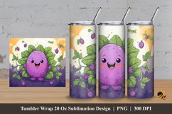 Cute Sweet Potato Tumbler Wrap Sublimation Design 3 Product Image 1