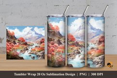 Beauty of Fall Tumbler Wrap Sublimation Design 3 Product Image 1