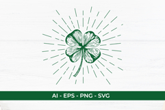 Vintage St Patrick’s Day Clover SVG Product Image 1