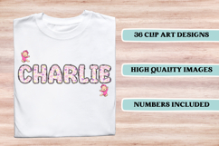 Baby Girl Alphabet, baby girl letters doodle, baby clipart Product Image 3