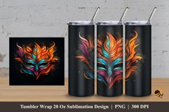 Beauty Mask Tumbler Wrap Sublimation Design 3 Product Image 1
