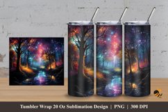Sparkling Night Tumbler Wrap Sublimation Design 3 Product Image 1