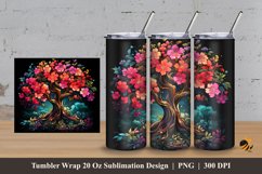 Fantasy tree Tumbler Wrap Sublimation Design 3 Product Image 1