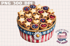 4th of July PNG Sublimation Strawberry berries Patriotic Product Image 1