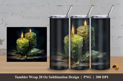 Crystal Candle Tumbler Wrap Sublimation Design 3 Product Image 1