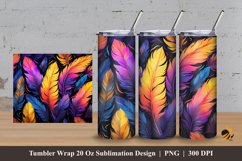 Boho Colorful Tumbler Wrap Sublimation Design 3 Product Image 1