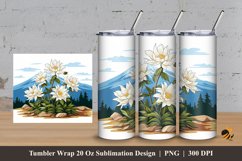 Dewari Garden Hill Tumbler Wrap Sublimation Design 3 Product Image 1