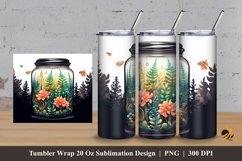 Colorful Jar Tumbler Wrap Sublimation Design 3 Product Image 1