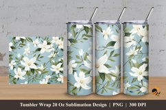 Jasmine Tumbler Wrap Sublimation Design 3 Product Image 1