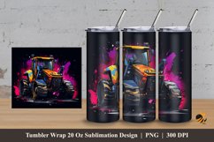 Cool Buldozer Tumbler Wrap Sublimation Design 3 Product Image 1